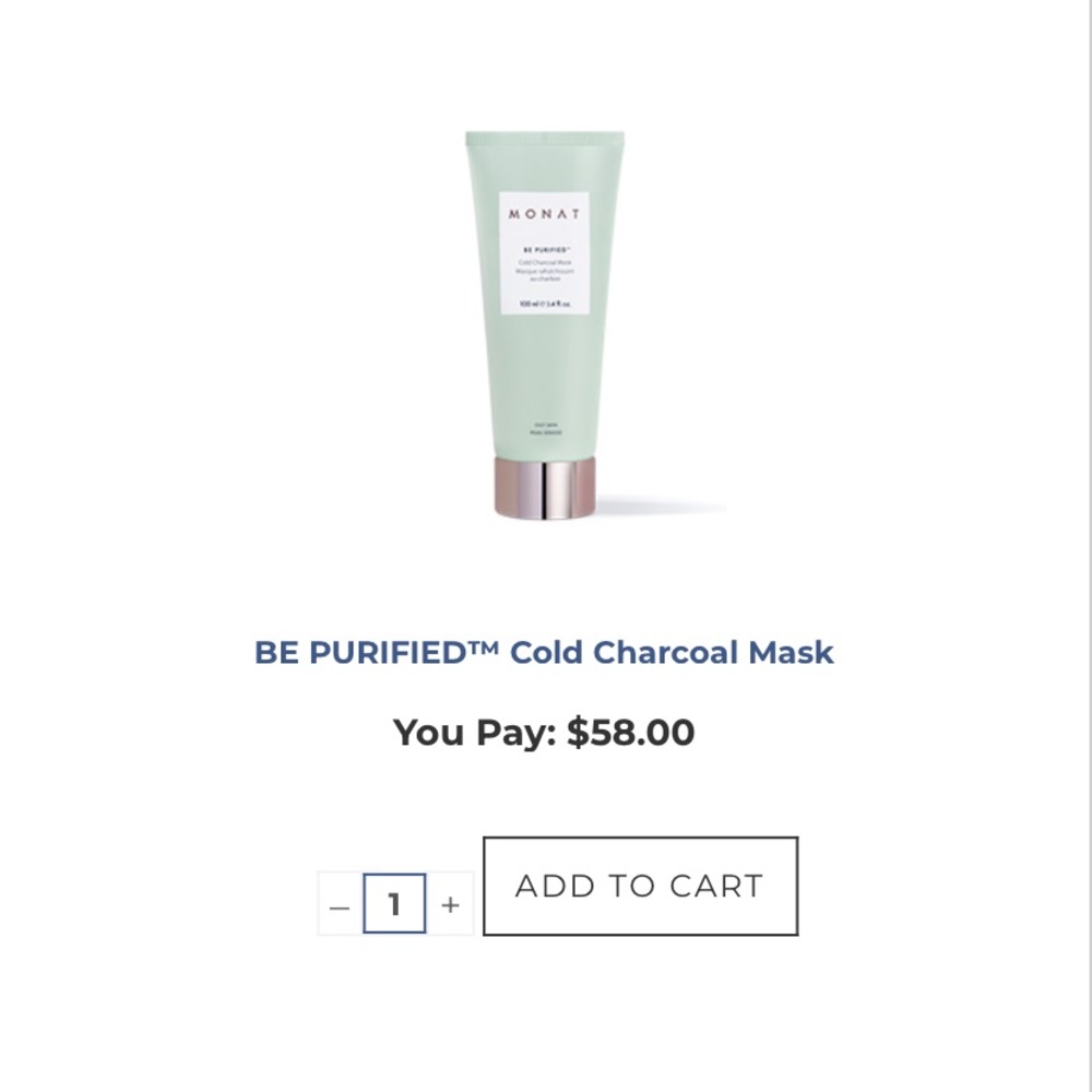 Monat cold charcoal facial mask